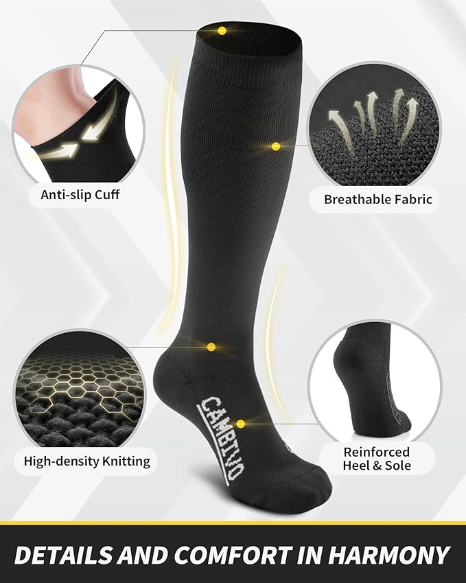 CAMBIVO socks providing 20-30mmHg support