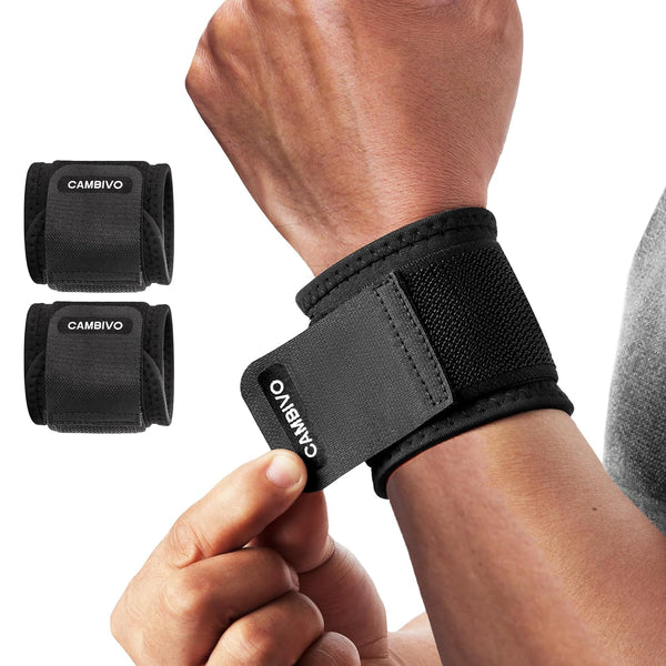 CAMBIVO Adjustable Compression Wrist Wraps for Carpal Tunnel - Cambivo