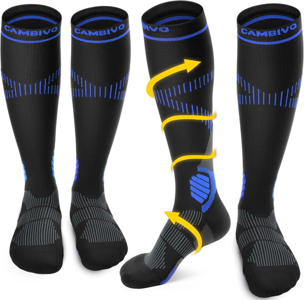 CAMBIVO Compression Socks Knee - High Support Stockings for Running（CA） - Cambivo