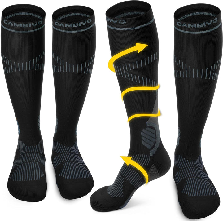 CAMBIVO Compression Socks Knee - High Support Stockings for Running（CA） - Cambivo