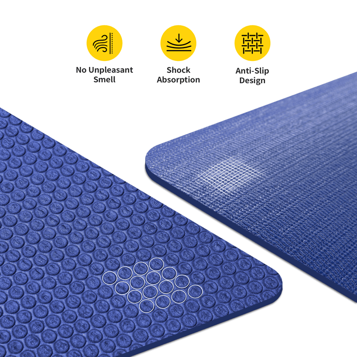 CAMBIVO Large Workout Mat (6' x 4' x 7mm), Non - Slip Extra Thick Yoga Mat (CA) - Cambivo