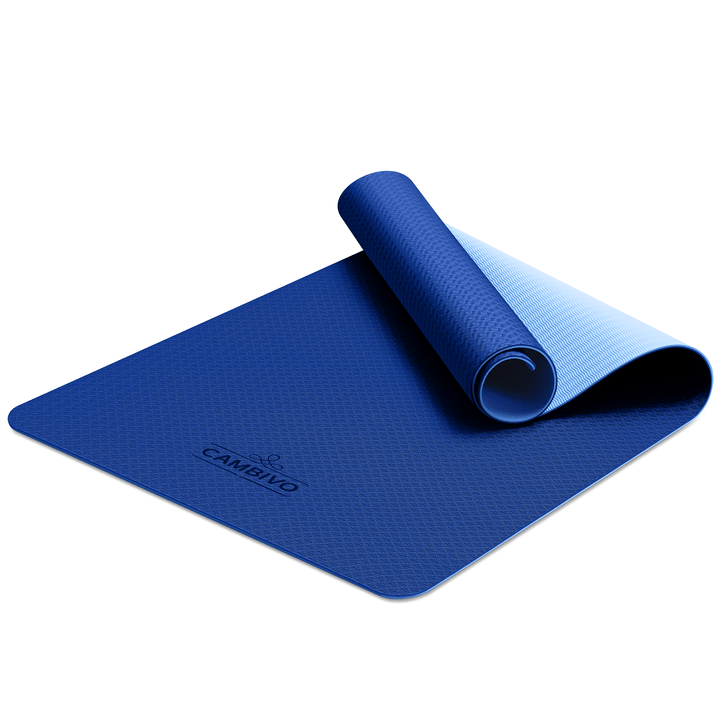 CAMBIVO Large Yoga Mat (6' x 4' x 6mm), Non - Slip Extra Wide Workout Mat (CA) - Cambivo