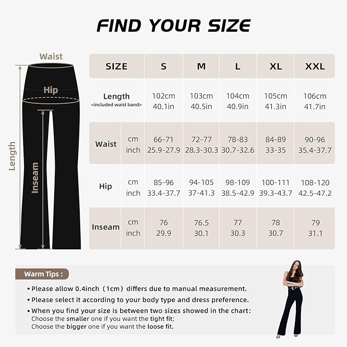 GymCope Flare Leggings for Women with 4 Pockets - Cambivo