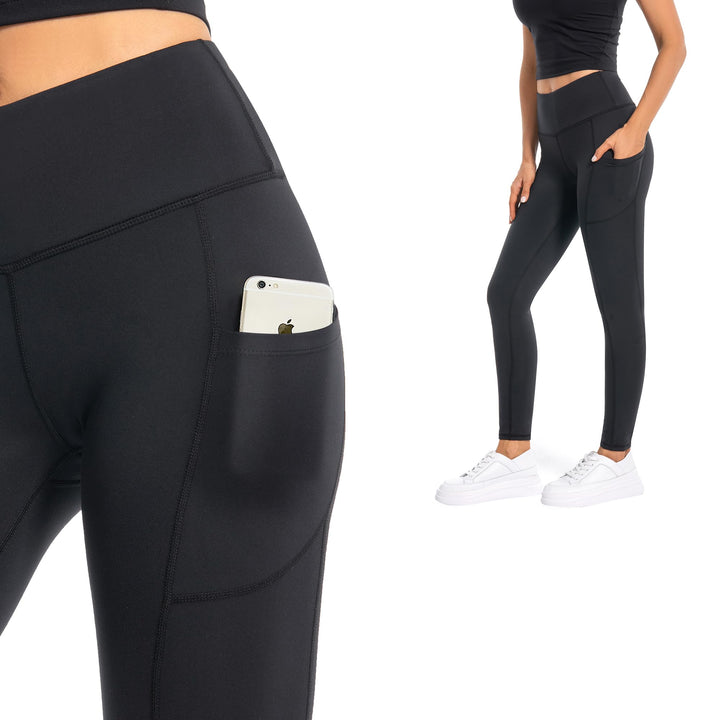 GymCope Tummy Control Leggings with 3 Pockets