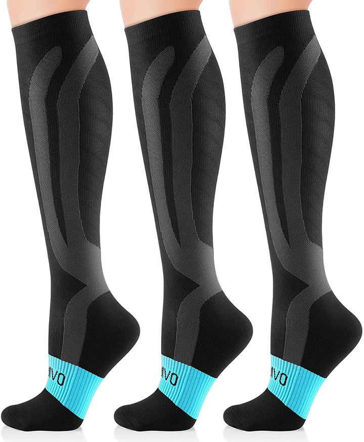 Cambivo Compression Socks Black and Blue