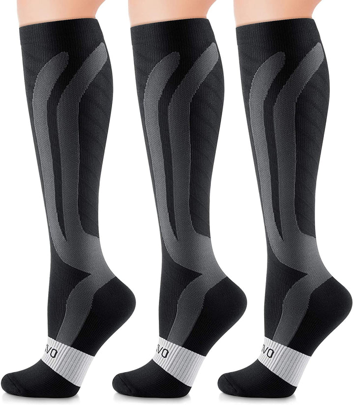 Cambivo Compression Socks Black and Gray