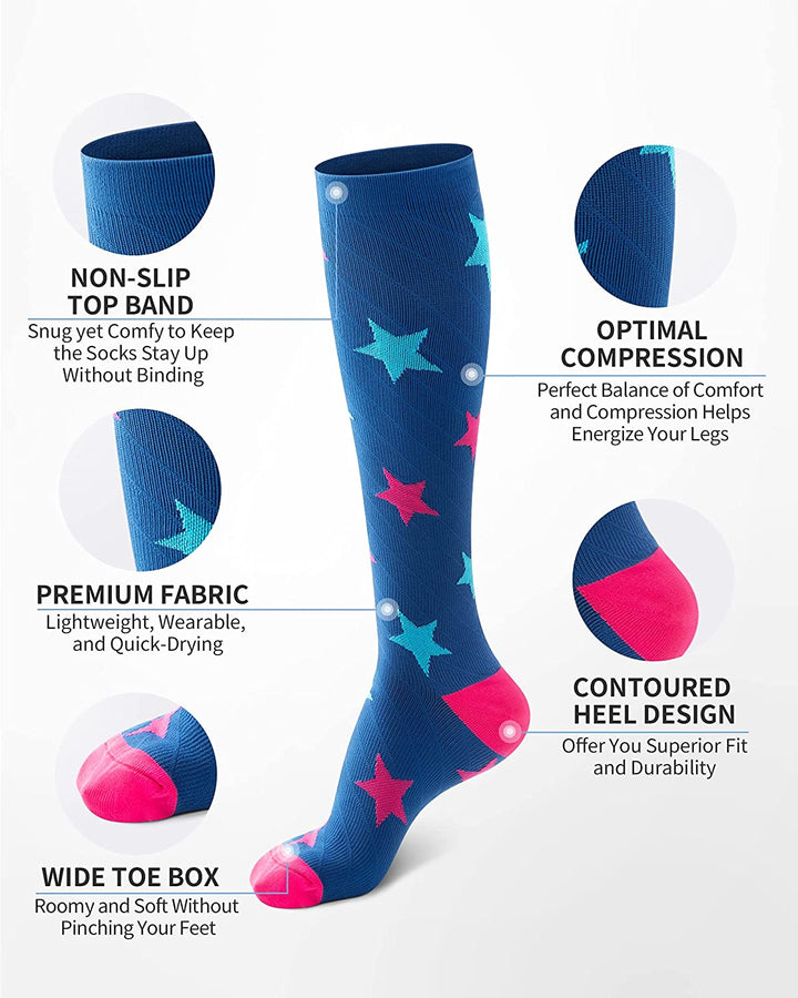 Multicolor Compression Socks for Stylish Comfort – Cambivo
