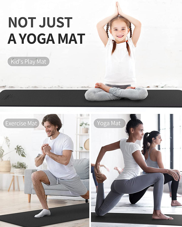 HAOAN Extra Thick Yoga Mat for Women Men Kids Professional TPE Yoga Mats  Workout Mat for Yoga Pilates and Floor Exercises 