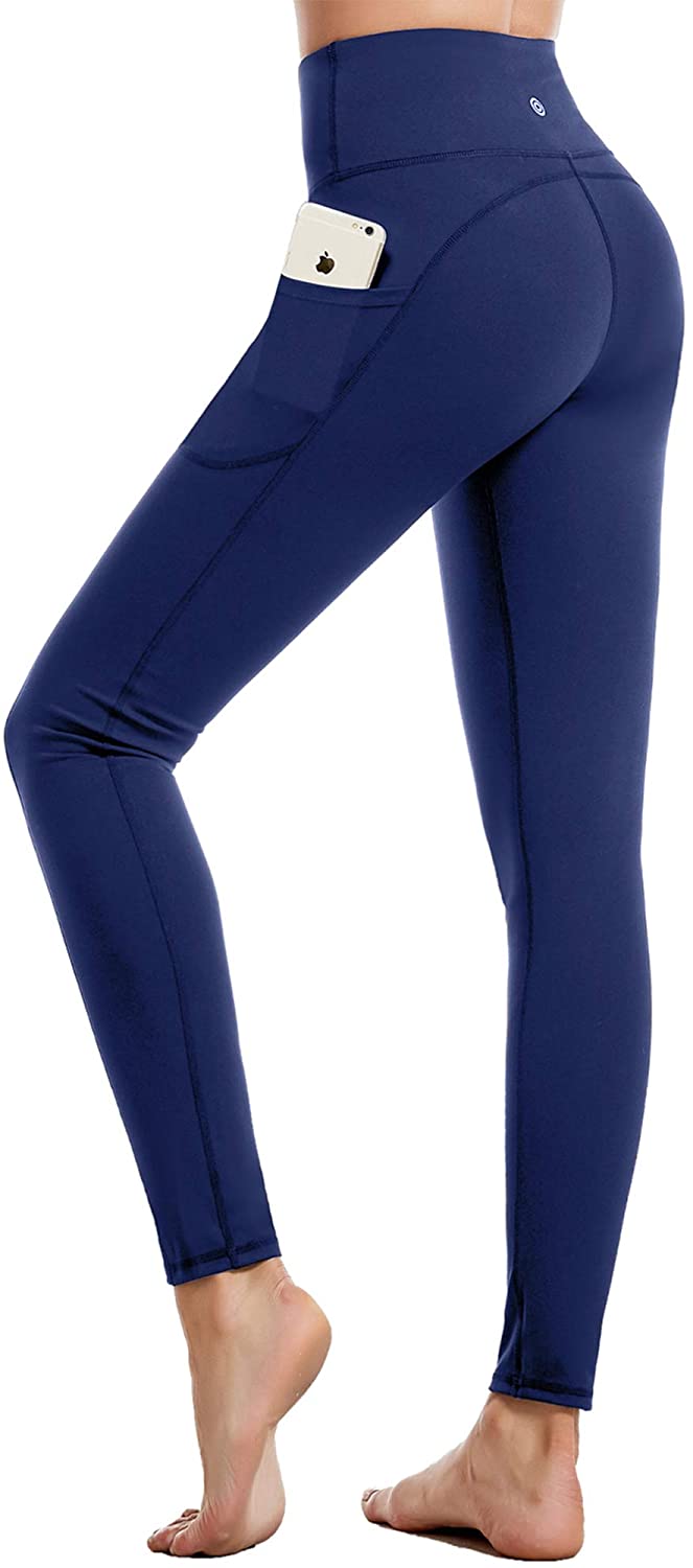 Women Yoga Leggings with Pockets High Waist Compression Workout Running Gym  Print Pants (Blue, S) : : Clothing, Shoes & Accessories