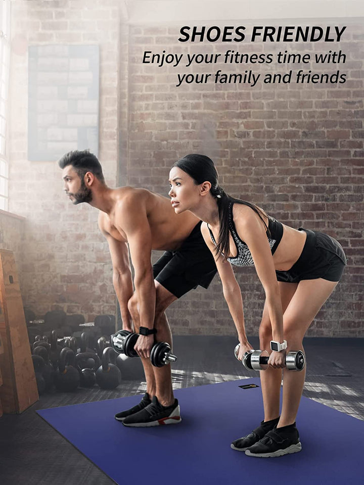 CAMBIVO Yoga Mat 6mm, 6'x 4' Extra Wide Workout Mat for Men Women