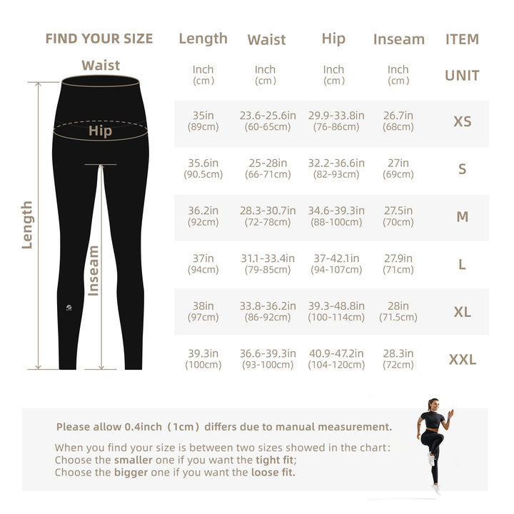 GymCope Leggings for Women with Tummy Control, 2 Pockets Yoga Pants, Non-See-Through - Cambivo