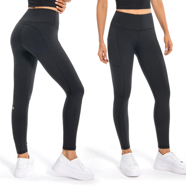 GymCope Leggings for Women with Tummy Control, 2 Pockets Yoga Pants, Non-See-Through - Cambivo